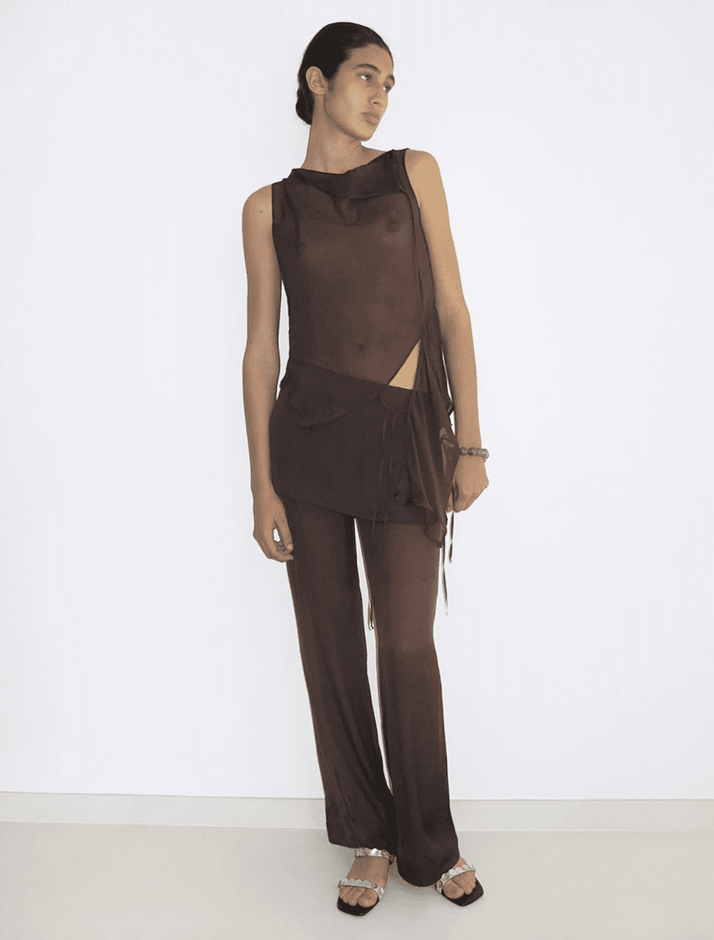 CHIEKO+ silk wool marvelt pants 【公式通販】